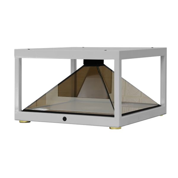Shopping Malls Jewelry Show 19 Inch 3D Pyramid Hologram Display 360 Degree Showcase
