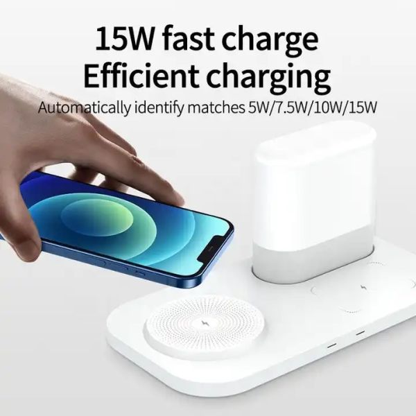 Wireless Charger For Mobile Phone Technology Quick Charging 10W Output Power Integrated Lamp