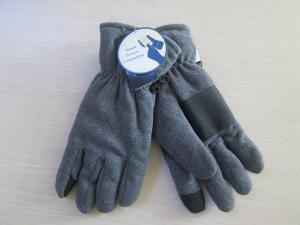 Buy cheap Winter gloves for Men and Woven--Fleece Glove--Polyester glove-Touch screen glove for Smrt touch--Iphone Use product
