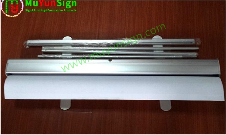 Easy Setup Retractable Roll Up Banner Stand 80x200cm - Professional Exhibition Advertising Display with Travel Bag