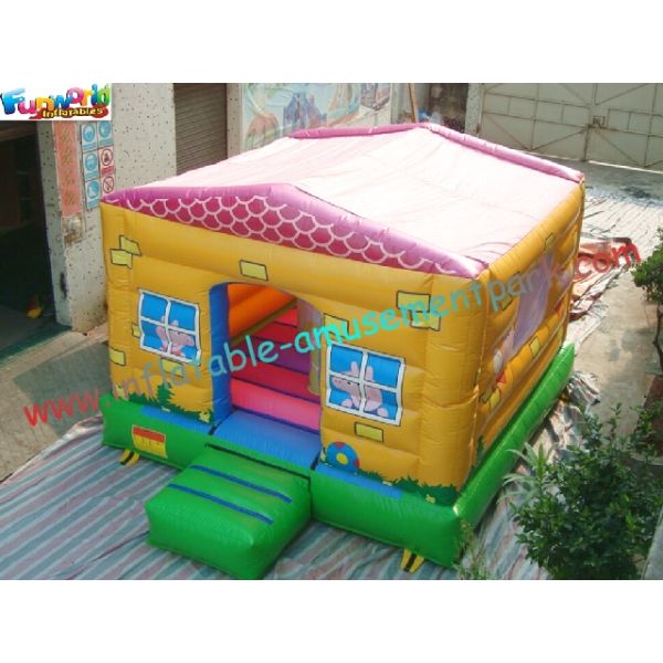 Peppa Pig Commercial Bouncy Castles , Popular Mini Inflatable House For Childrens