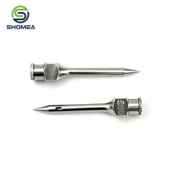 Customized 11G Precision Pencil Point Side Hole Needle with Luer Hub