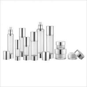 Buy cheap Clear Cosmetic Airless Bottle Aluminum Ring Collar 15ml 30ml 50ml 2oz 80ml 100ml 4oz product