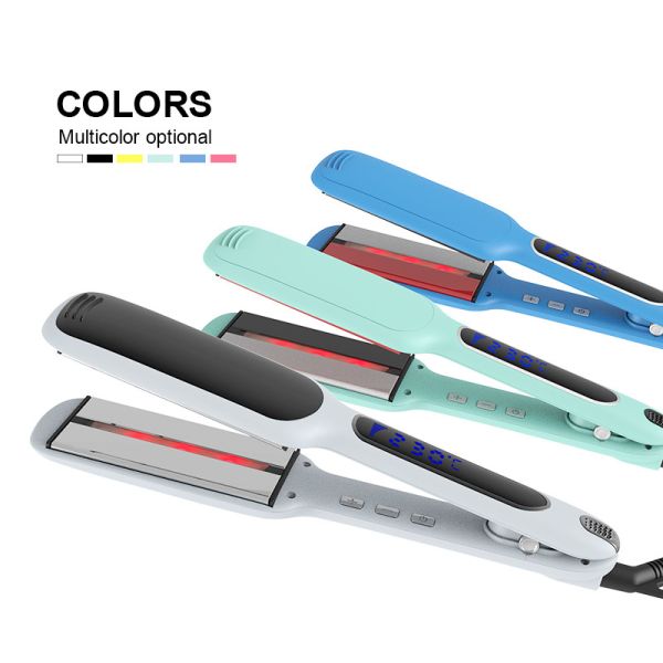 60W Ceramic Infrared Hair Straightener With LCD Screen Display