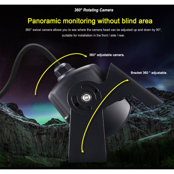 Front And Rear Mobile DVR Camera 360 View Angle 600TV Lines Resolution
