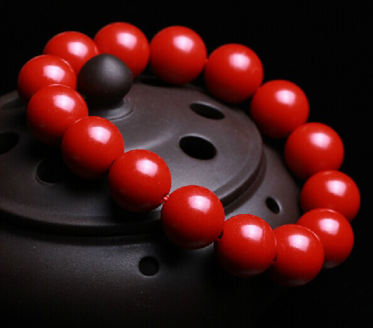 Taiwan genuine natural crystal bracelet natural cinnabar Cinnabar Cinnabar gold