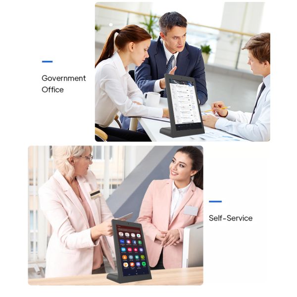 13.3inch RK3568 L shape desktop android tablet pc POE business kiosk restaurant othering