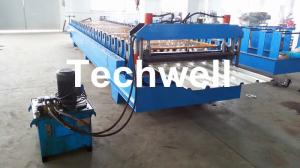 China Hydraulic cutting Trapezoidal Roof Deck Roofing Sheet Making Machine TW38-200-1000 on sale
