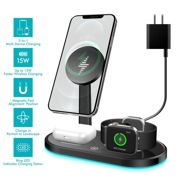 Magsafe Fast Wireless Charger 15W Multi Function IWatch Charging