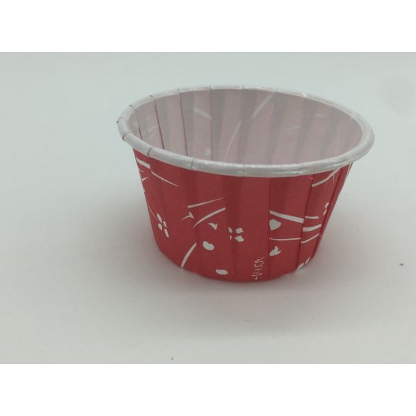 Romantic Flower PET Baking Cups Dark Red Cupcake Holders Customized Size