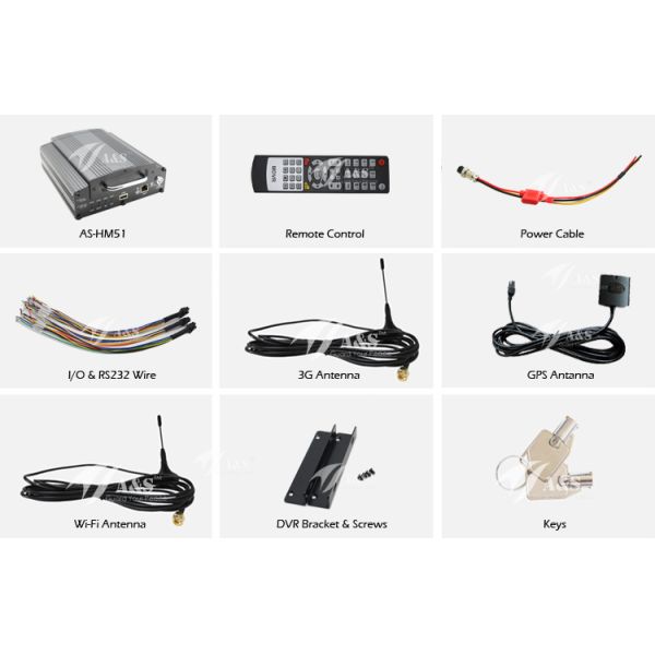 Full 720P 4CH Hard Disk 3G 4G Mobile DVR with GPS & Wi-Fi