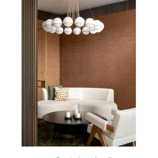 Fireproof Waterproof Silk PVC Vinyl Wallpaper Low VOC Wallcovering for Hotel Household