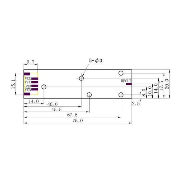 28dBm 5150-5350MHz Signal Jammer Pcb Assembly Wireless Signal Blockers