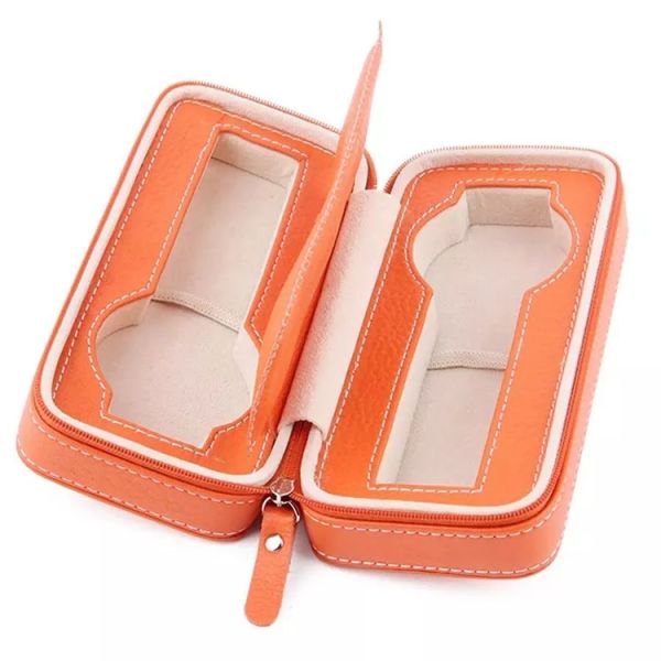 Oem/Odm Small Zipper Luxury Watch Box Leather Material For Men