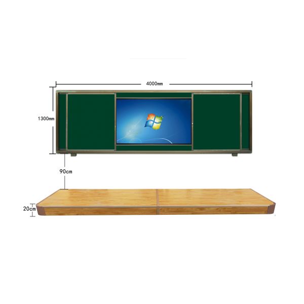Intelligent Blackboard Sliding 75 86 Inch Panel Board White Green Optional With Touch Panels Wall Moutned Android Windows Operation System For