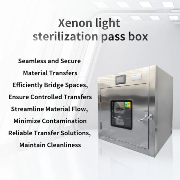 304 Stainless Steel Electrostatic Interlocked Xenon Light Pass Box Customizable for Clean Room Sterilization