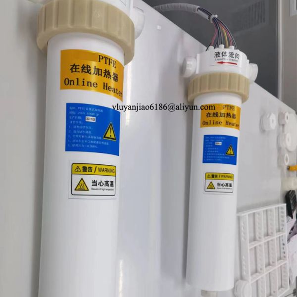 18KW 380V Three Phase PTFE Inline Chemical Heater for NaOH Heating