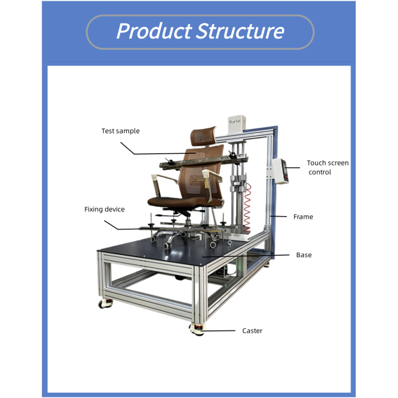 Office Furniture Chair Integrated Seat Surface and Backrest Durability Testing Machine and Backrest Strength Testing Machine