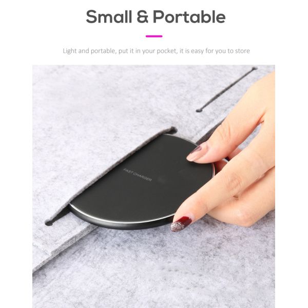 9V Alunimium Custom Logo 10W Quick Charge Wireless Charger