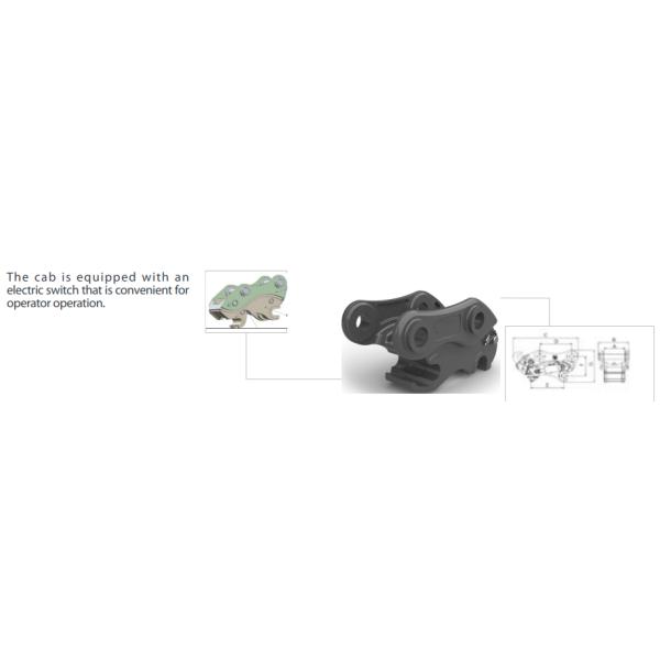 20 Ton Hydraulic Excavator Quick Coupler with Safety Locking for Komatsu PC200 PC230 PC320