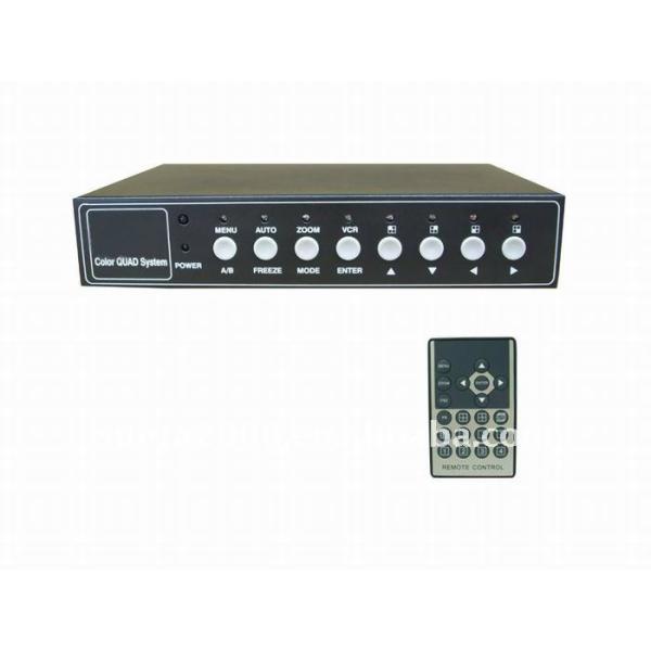 8 Channel Quad Processor , Video Quad Splitter Splitter System With Audio Alarm IR Remote Control