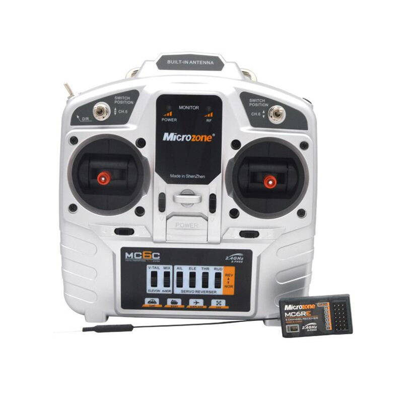 MicroZone MC6C 2.4G 6CH Controller Transmitter Receiver Radio System For RC Airplane Drone Multirotor Helicopter Car Boat