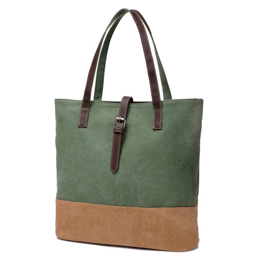 Canvas promotion gifts summer handbag beach bags in mint color