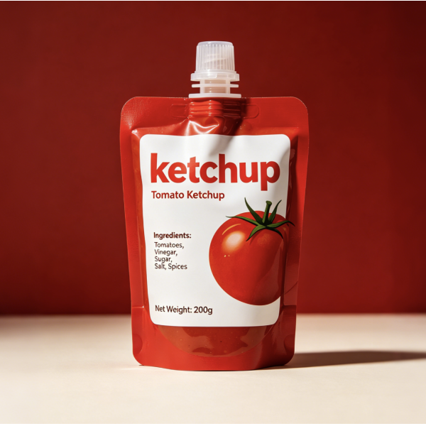Custom Easy-Tear Ketchup Packets with Multi-Layer Barrier Film for Restaurants and Food Service