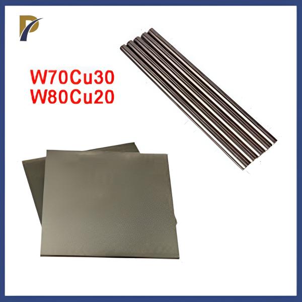 Polished W80Cu20 Tungsten Copper Alloy Rod Density 15.5g/Cm3 Copper Tungsten Electrode Copper Tungsten Bar