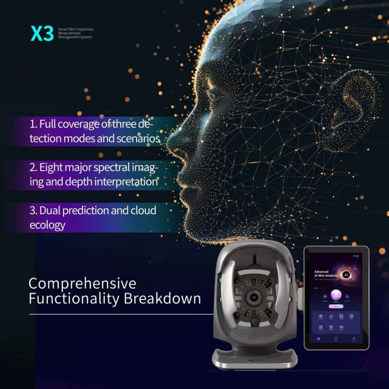AI Skin Image analysis 3 Detection Modes Dual prediction and cloud ecology skin Analyzer