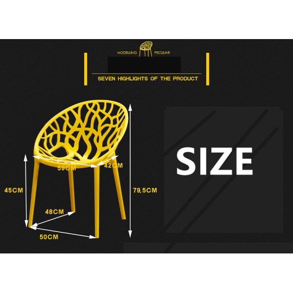 Breathable Hollow Kids Plastic Chairs High Safety For Restaurant / Hotel
