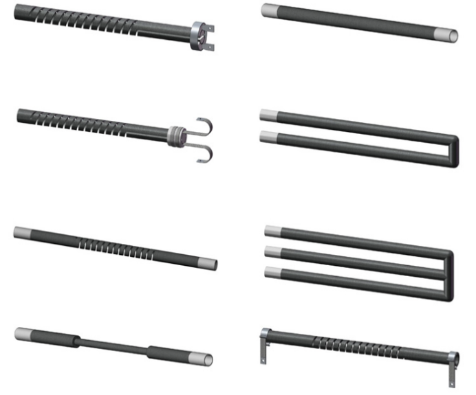 U, W, I Type Silicon Carbide (SiC) Heating Elements with 1625°C Operating Temperature and Oxidation Resistance for High Temperature Furnaces