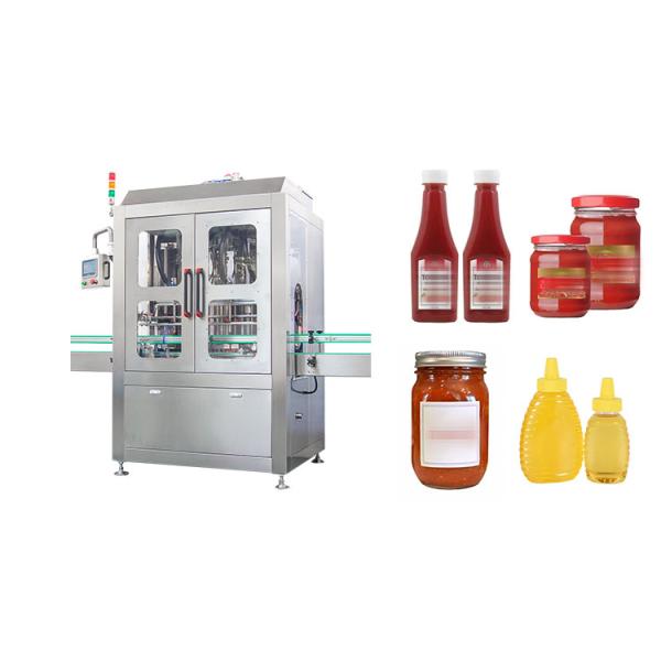 Automatic Food Grade High Accuracy Pepper Sauce Bottle Filling Machine With Heating And Mixing