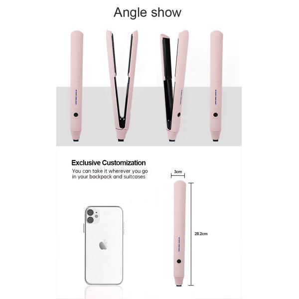 55W 2 In 1 Ceramic Tourmaline Ionic Flat Iron Hair Straightener Curler LED Display
