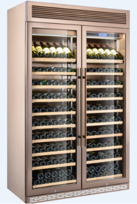 Rose Gold Dual Control Wine Cooler With Security Lock CE Certification
