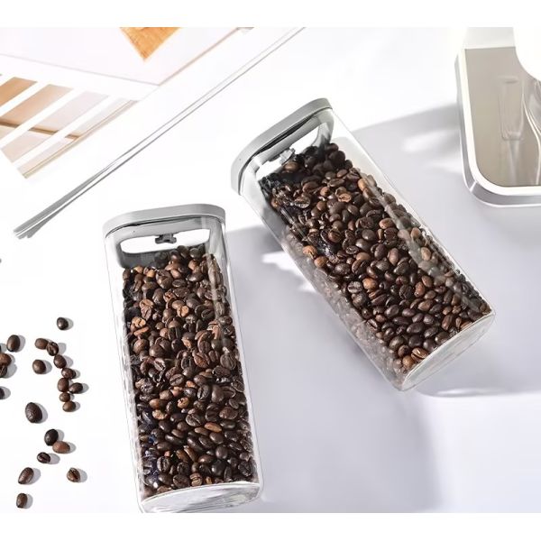 OEM Clear Borosilicate Glass Jar Airtight Food Storage Canister Refrigerator Organize