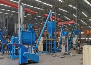 China 1t/h, 2t/h flat die animal feed production line for chicken feed cattle goat rabbit poultry feed pellet production line on sale
