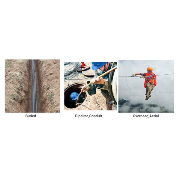 48 Core Fiber Optic Cable Non Metallic Optical Fiber Duct Cable Steel wire or FRP