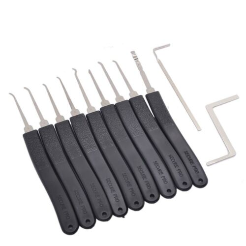 9 Piece Locksmith Supplies Lock Pick Set Pick Lock Tool Locksmith Tool Door Lock Opener