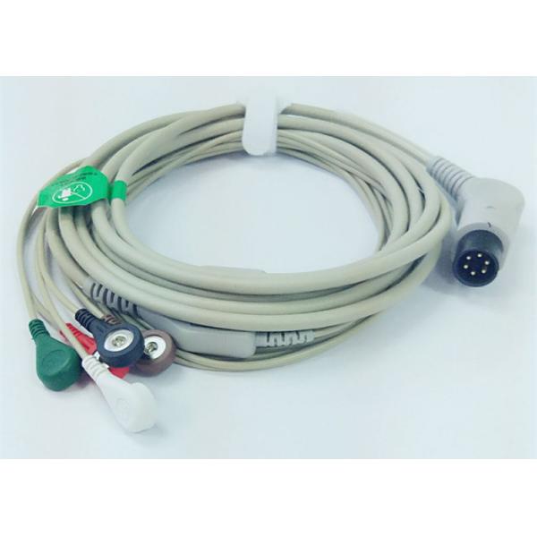 M&B 6 Pin Snap AHA ECG Patient Cable For Medical Equipment , Electrode Lead Wires