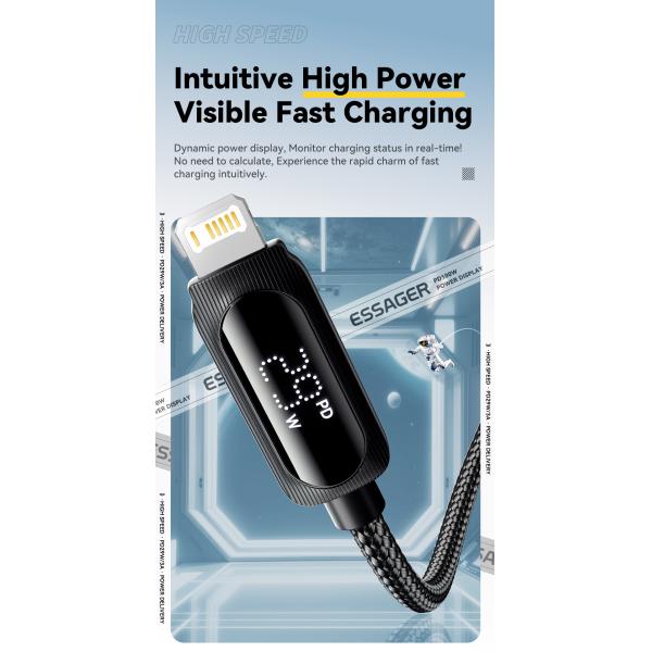 ES-X57 Series USB C To L Lightning Charging Cord 29W For IOS / Earphone