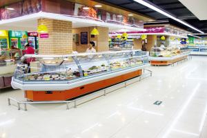 Buy cheap Energy Efficient Countertop Refrigerated Display Case Merchandizer For Sausage And Dairy product