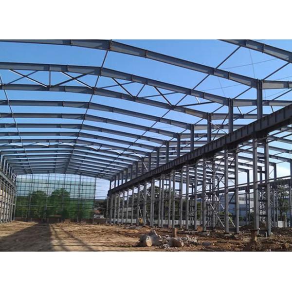 High Strength Structural Steel Frame Construction Factory , Steel Structure Factory Building