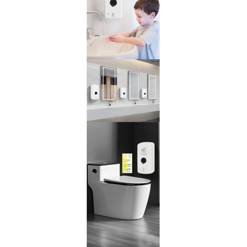Modern Design Wall Mounted Foam Soap Dispenser with 3D Model Design for Convenient Bathroom Use