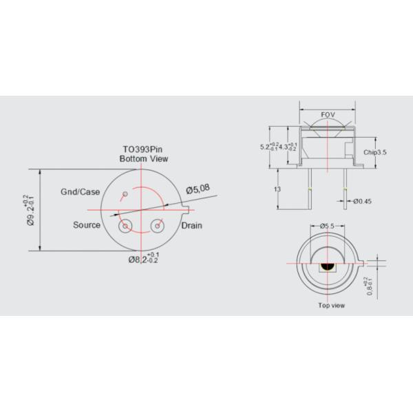 Strong Anti-interference Flame Dection Infared Sensor LVF001 With Sensor Distance More Than 25 Meter