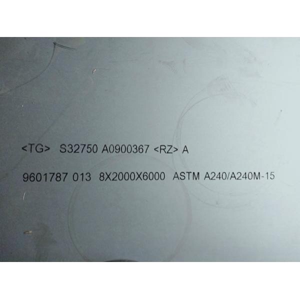 Hot Rolled Super Duplex ASTM A240 2507 S32750 Stainless Steel Plate 8*1500*6000mm