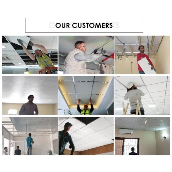 Interior Decoration Materials Mineral Wool Ceiling Tile 60x60 60x120 cm Wooden Board