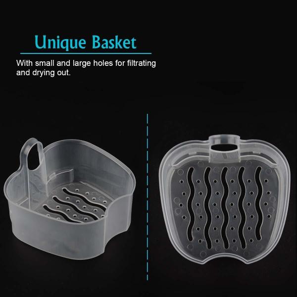 Portable Storage Denture Bath Case With Strainer , Travel False Teeth Holder Custom Color