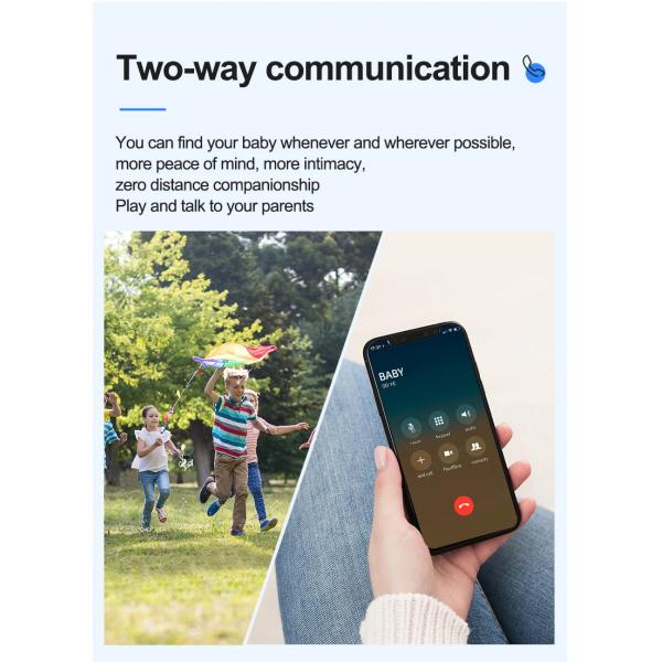 4G Sim Card GPS Positioning Watch SOS Phone Call Waterproof D38 Voice Monitoring HD Video Call