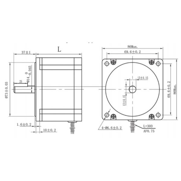 NEMA34 Hybrid Stepper Motor 1.8 Degree 4 Wires 86mm Stepper Motor Insulation Resistance